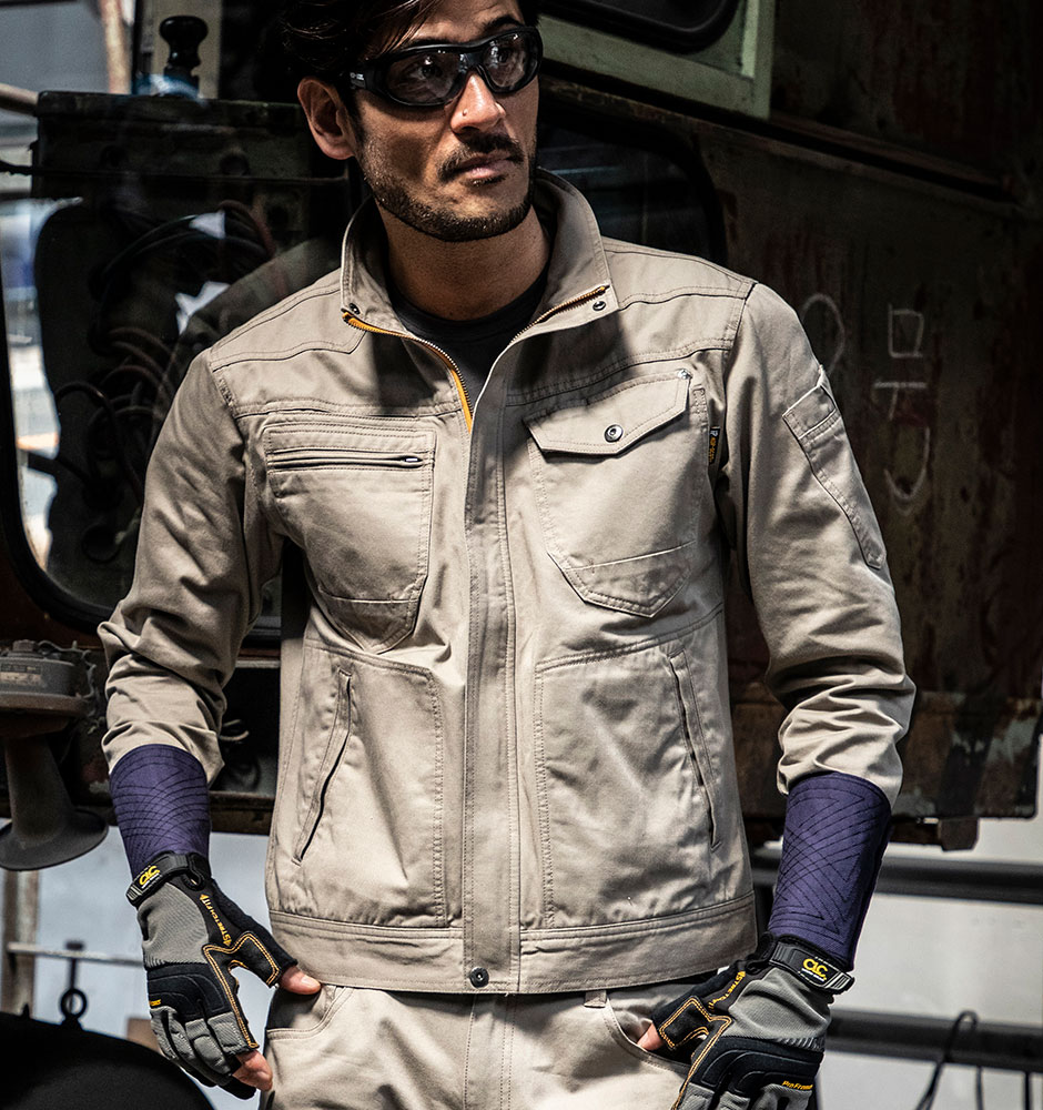 HOP-SCOT 綿100%長袖ブルゾン（厚手）6.1oz