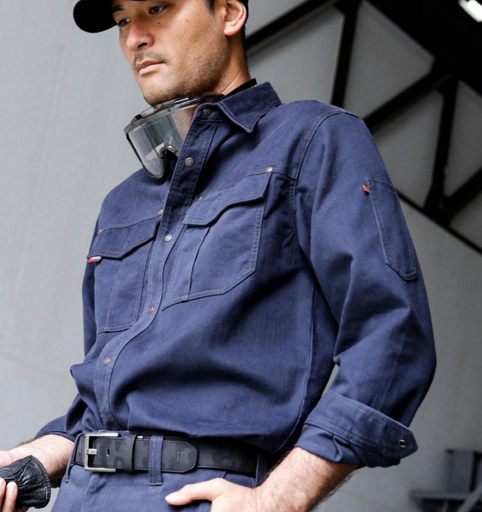 HOP-SCOT 長袖シャツ(厚手)10oz