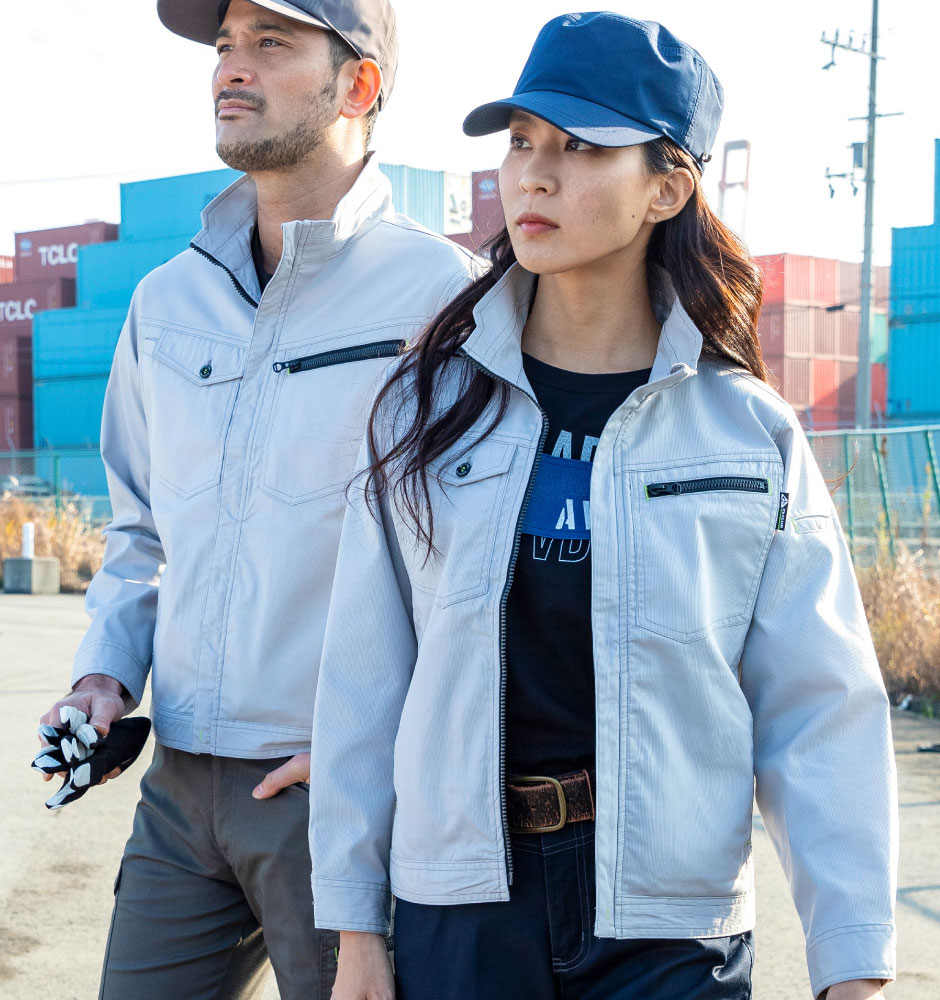 C's CLUB ドビーストレッチT/C 長袖ブルゾン（薄手）5.2oz