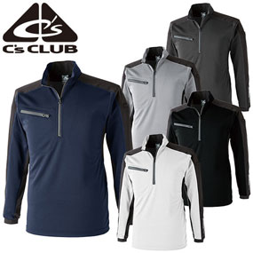 1720 C's CLUB リフレクションZIP 長袖ポロシャツ