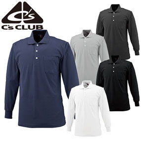 1330 C's CLUB 長袖ポロシャツ（ポケットあり）