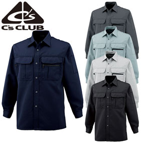 5401 C's CLUB 長袖シャツ（厚手）7.4oz