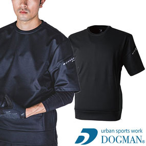 840007 DOGMAN UR 防風ストレッチ半袖プルオーバー 8.8oz