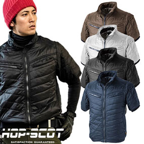 9247 HOP-SCOT 超軽ソロナ・シレー裏アルミ半袖ブルゾン