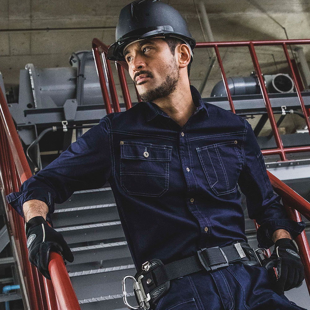 DOGMAN SELECTED ドビースリムストレッチ・長袖シャツ