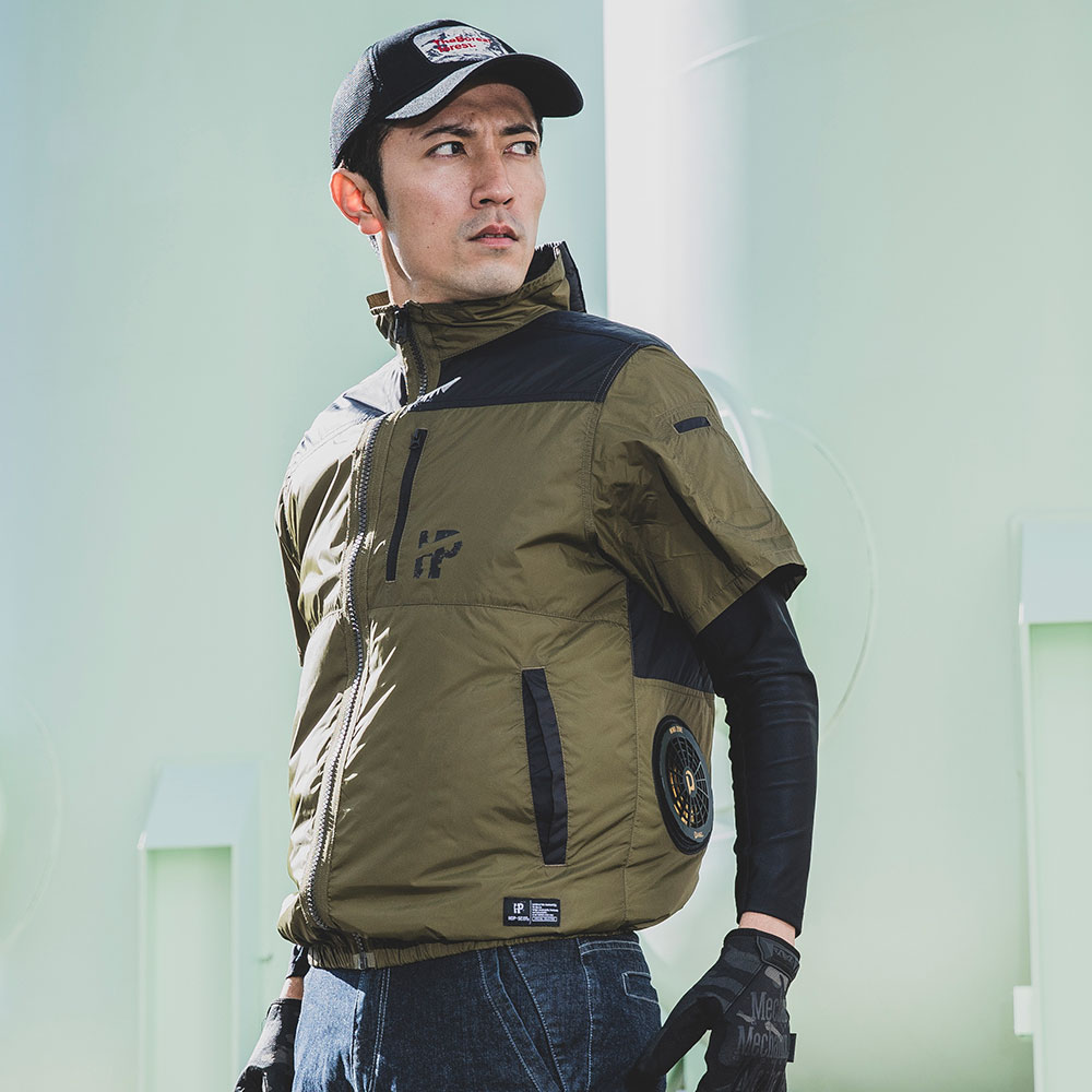 HOP-SCOT WZチタンコーティング・半袖ジャケット（ファン無し）サイドファン仕様