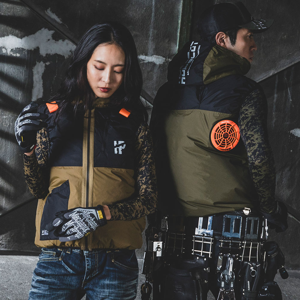 HOP-SCOT WZチタンコーティング・フードベスト（ファン無し）ハイバック仕様 フルハーネス対応