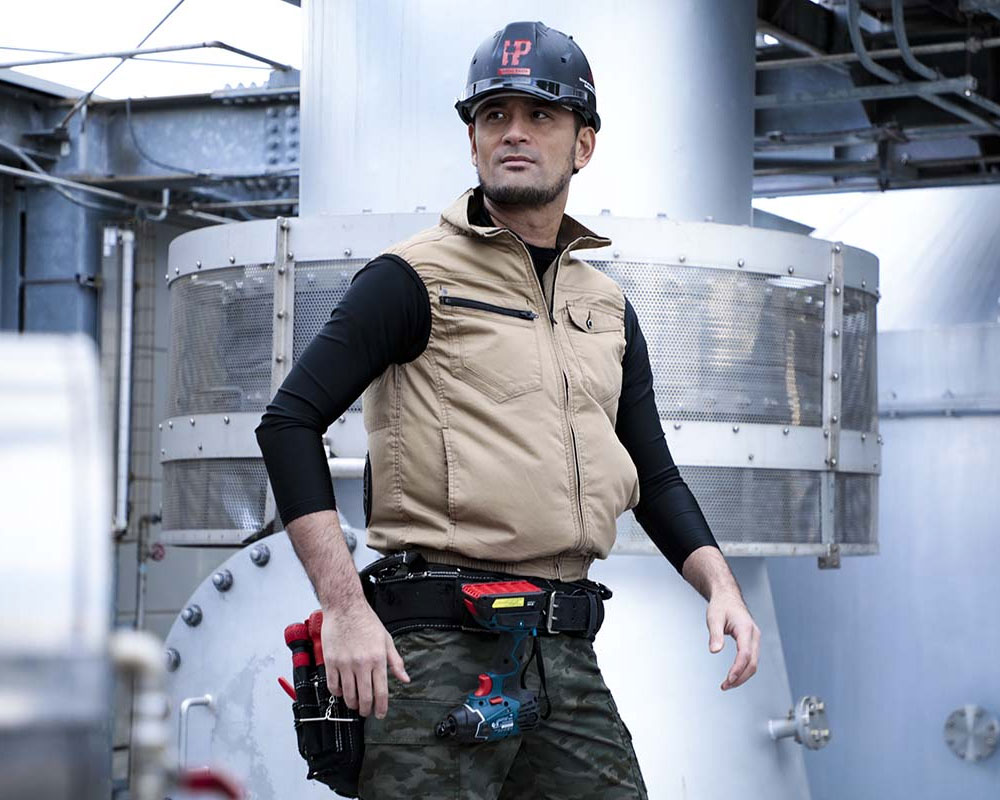 HOP-SCOT WZ ワンウォッシュコットン・ベスト（ファン無し）