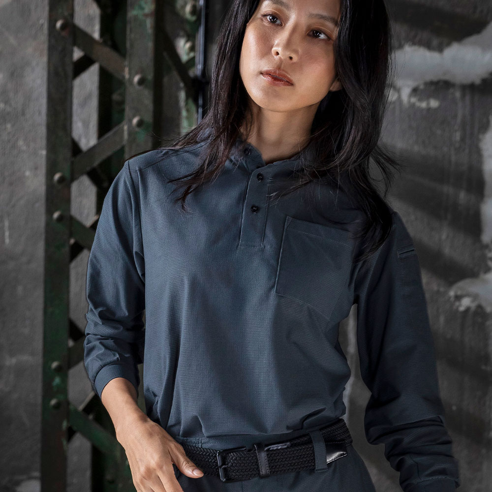 HOP-SCOT UVドライストレッチ長袖ポロシャツ