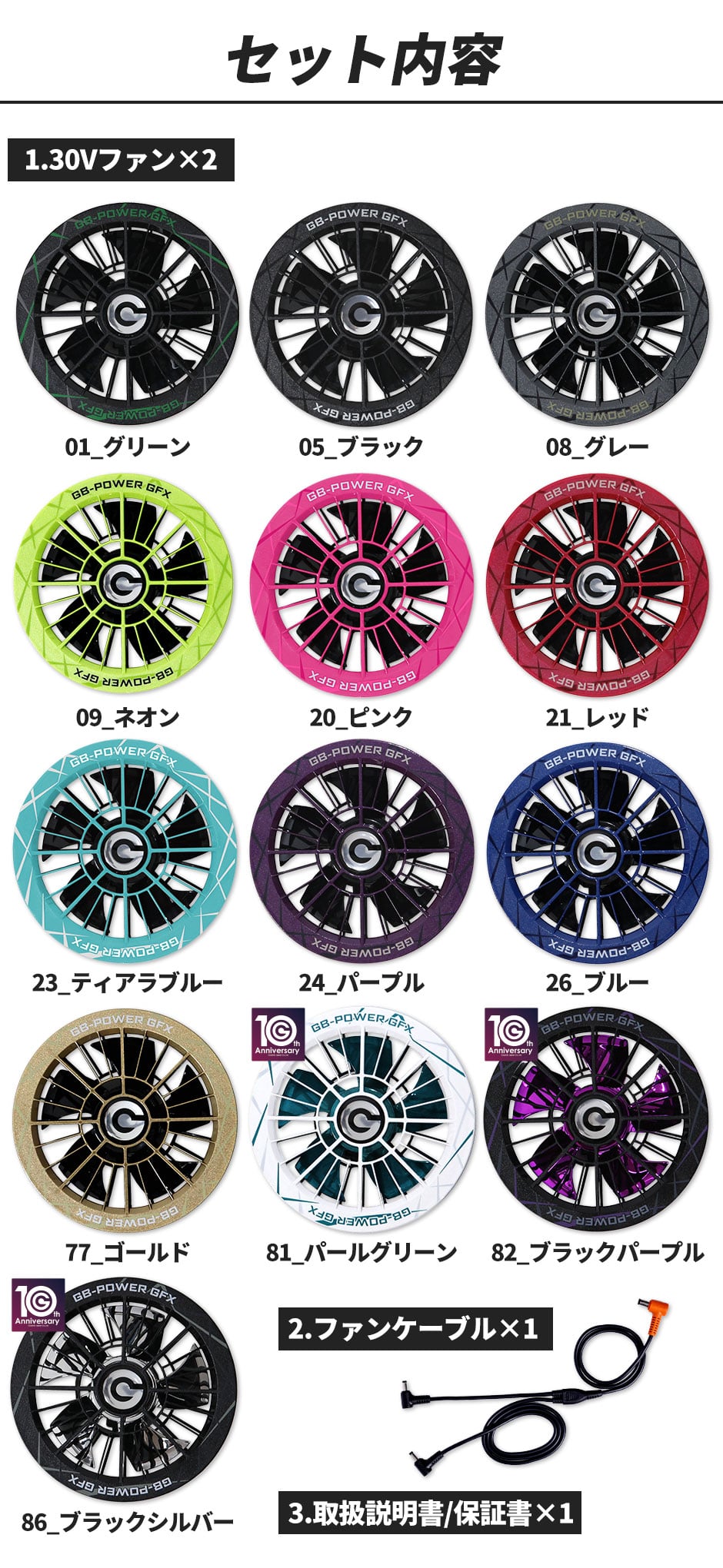 GB-POWER 30Vファンセット 2026年モデル