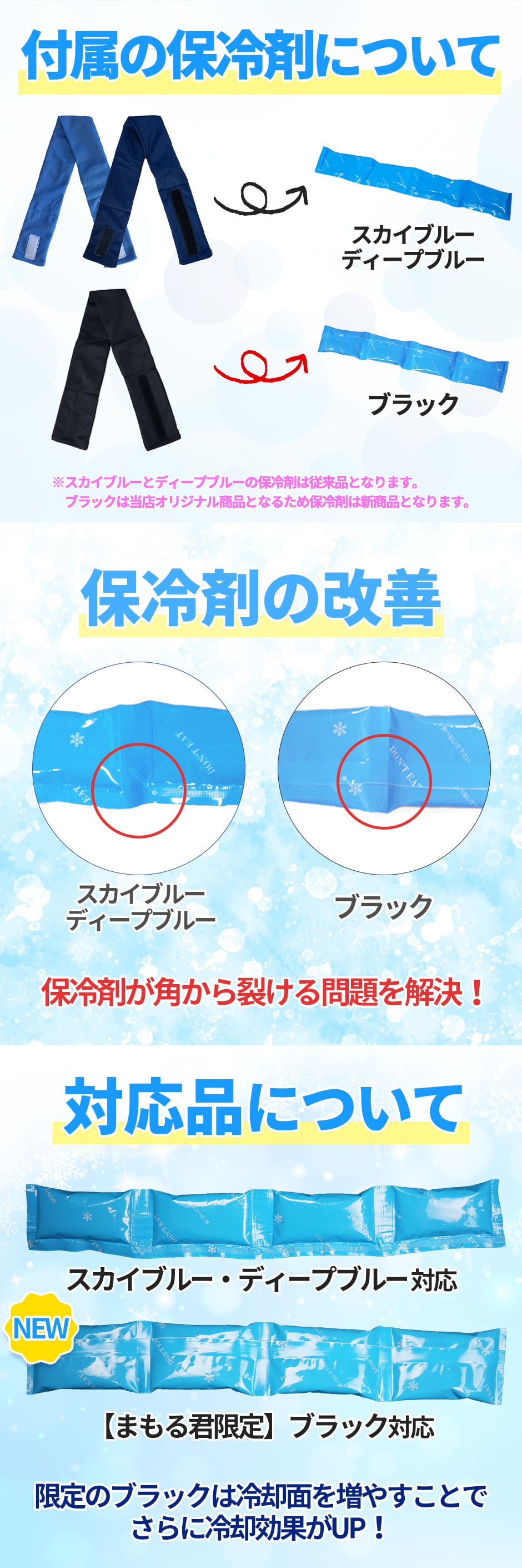ネッククーラー 保冷剤付き首巻き 保冷剤 2個セット