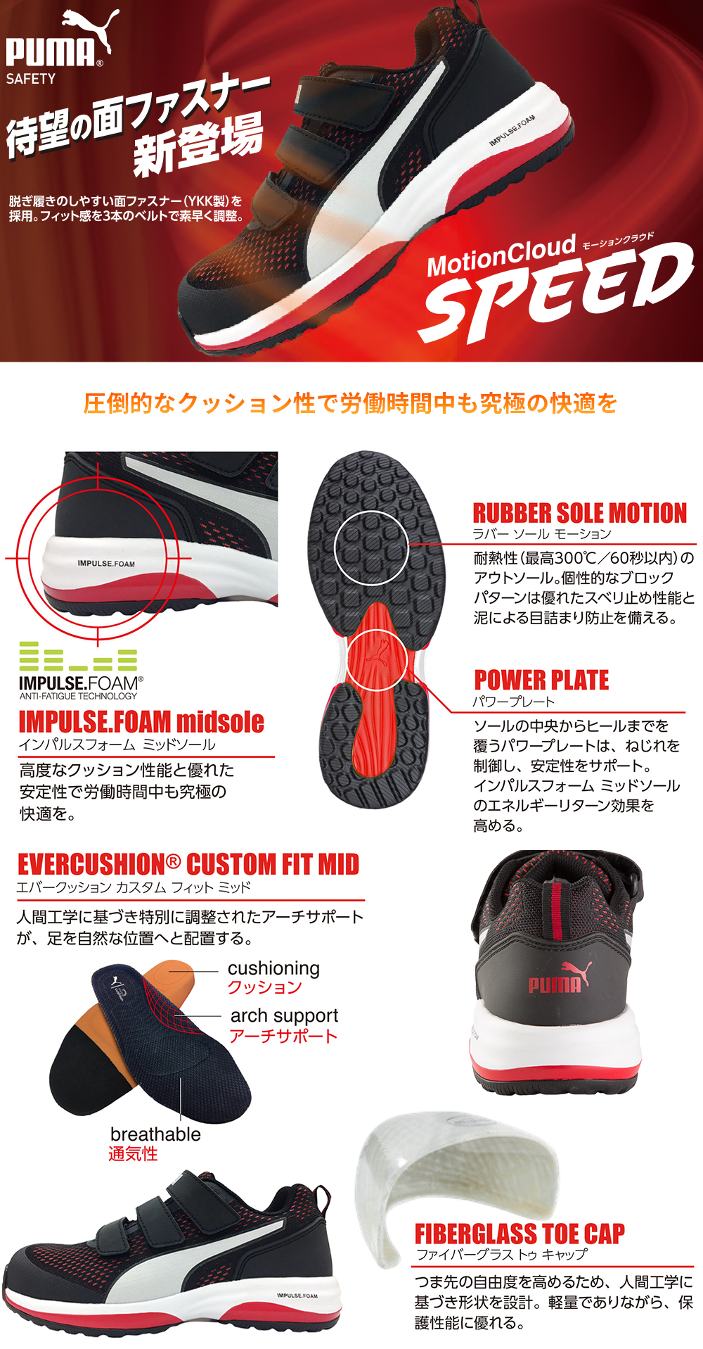 数量限定大幅値下げ】安全靴 プーマ PUMA スピード レッド ロー 2023年 新作 新商品 限定 メンズ レディース マジックテープ スニーカー ローカット  作業靴 人気 おしゃれ かっこいい 先芯あり 軽い 軽量 疲れにくい 耐滑 樹脂先芯 建築 建設 倉庫業 運送業 運輸 まもる君