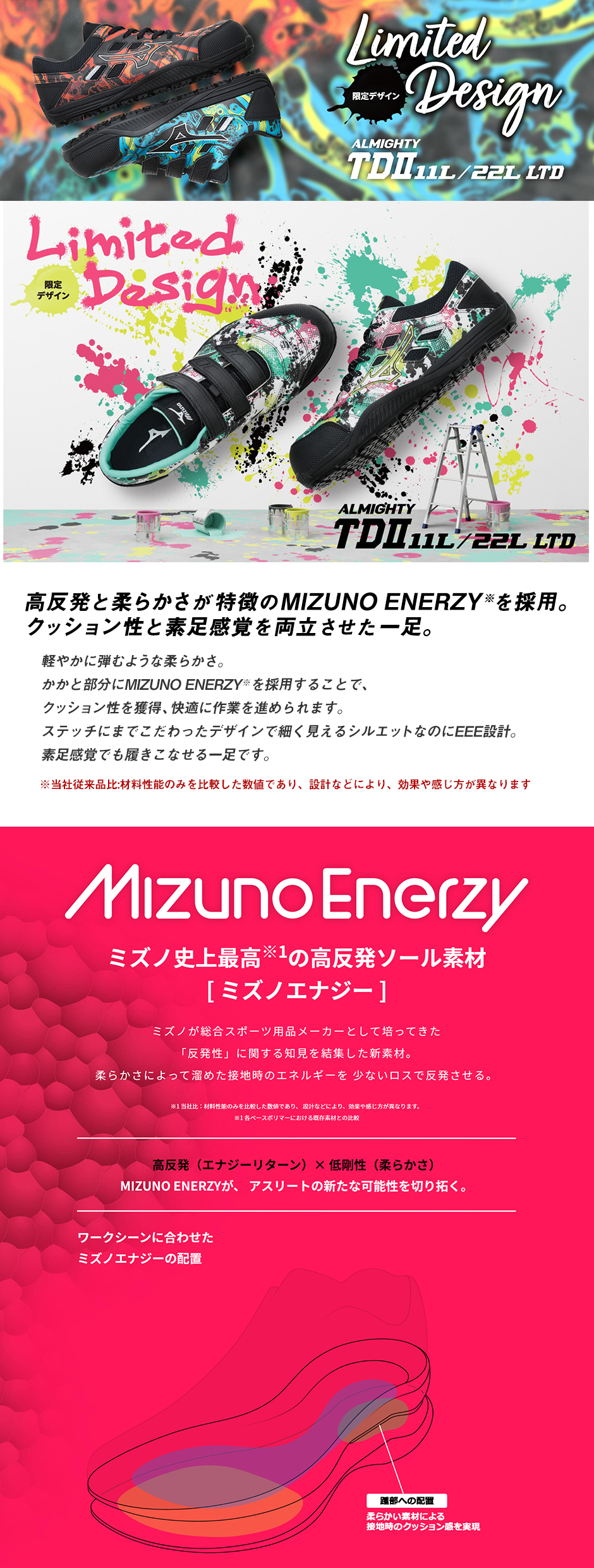 安全靴 ミズノ 限定 新作 MIZUNO 新商品 ALMIGHTY TD2 11L Ltd オールマイティ 2023年 限定カラー 紐靴 スニーカー  メンズ レディース JSAA規格 軽量 軽い 安い 人気 おしゃれ 樹脂先芯 ムレにくい 疲れにくい 運輸 運送業 高所作業 ドライバー まもる君