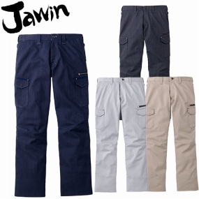 52602 Jawin ストレッチノータックカーゴパンツ