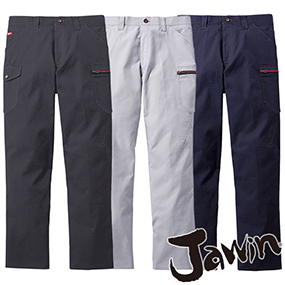 53202 Jawin ストレッチノータックカーゴパンツ