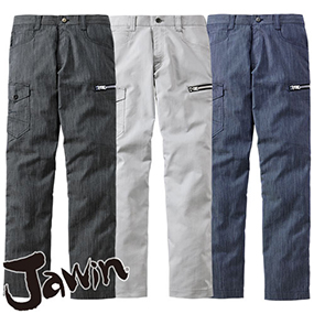 53402 Jawin ストレッチノータックカーゴパンツ