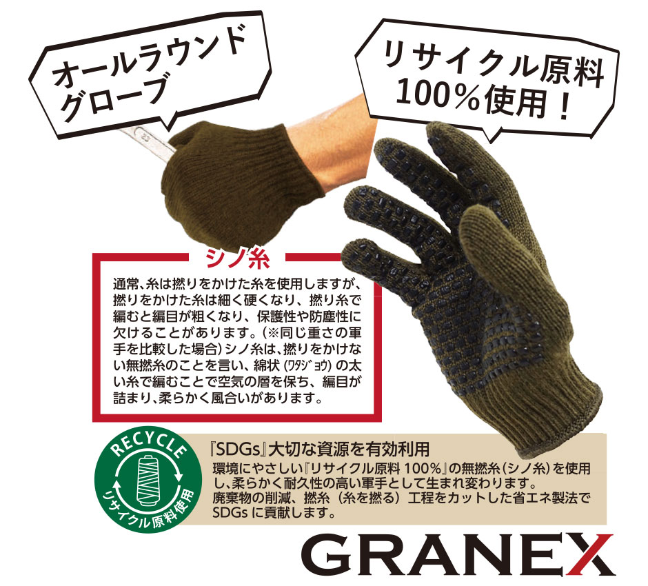 GRANEX グランエックス スクエアグリップ 1双